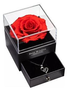 Rosa Eterna + Collar “Te Amo” de Regalo